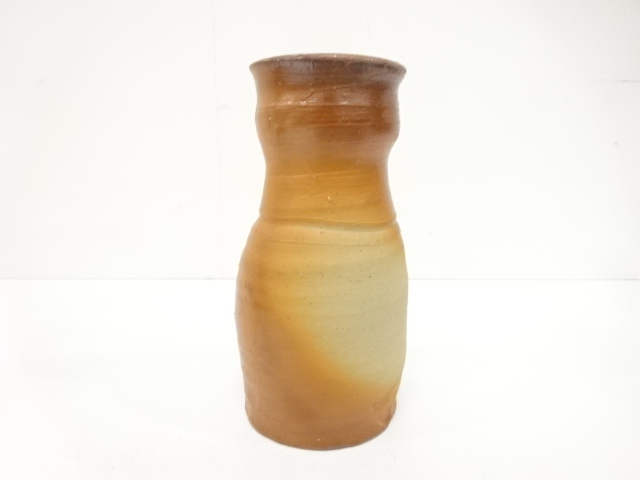  備前焼　小山末廣造　花入